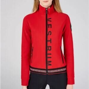 Morzine Vestrum Women’s Jacket Small Red Logo Zip Up Equestrian New No Tags